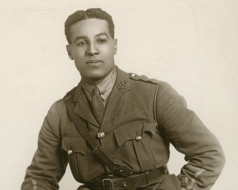 Walter Tull in his officer's uniform
