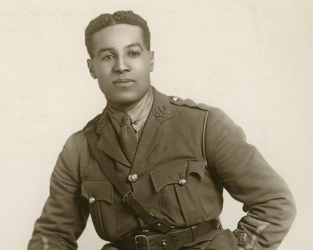 Walter Tull in his officer's uniform